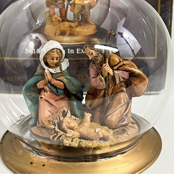 Fontanini Blown Glass Ornament Holy Family 56187 Nativity 1995 7" Tree Design - Picture 5 of 16